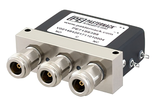 SPDT 電気機械式リレーフェールセーフスイッチ、DC 〜 12 GHz、最大 600 W、12 V、N