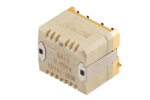 SPDT Electromechanical Relay Latching Switch, DC to 8 GHz, up to 40W, 12V, Hot Switching, SMT