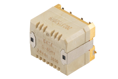 SPDT Electromechanical Relay Latching Switch, DC to 8 GHz, up to 40W, 24V, Hot Switching, SMT