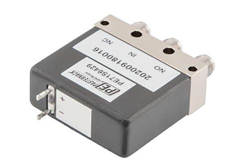 SPDT Electromechanical Relay Failsafe Switch, DC to 18 GHz, 90W, 28V, SMA