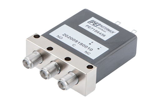 SPDT Electromechanical Relay Failsafe Switch, DC to 18 GHz, 90W, 12V, SMA