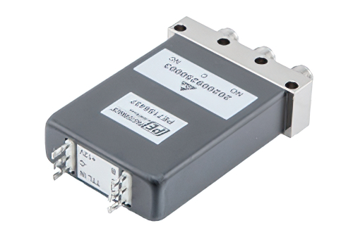 SPDT Electromechanical Relay Failsafe Switch, DC to 26.5 GHz, 90W, 12V, TTL, Diodes, Indicators, SMA