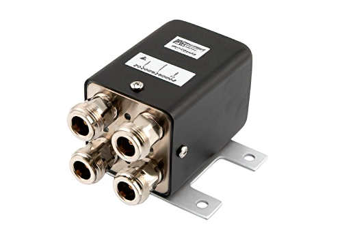 Transfer Electromechanical Relay Latching Switch, DC to 12.0 GHz, 600W, 28V Indicators, TTL, Self Cut Off, Diodes, N