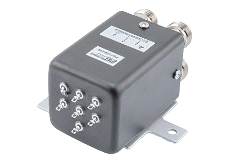 Transfer Electromechanical Relay Latching Switch, DC to 12.0 GHz, 600W, 28V Indicators, TTL, Self Cut Off, Diodes, N