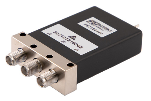 SPDT メカニカルリレー ラッチング スイッチ, セルフカットオフ, DC ～ 26.5 GHz, 最大 90W, 5M ライフサイクル, 28V, 抑制ダイオード, SMA