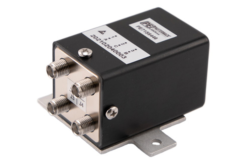 トランスファ メカニカルリレー フェールセーフ スイッチ, DC ～ 26.5 GHz, 最大 90W, 2M ライフサイクル, 12V, インジケータ, TTL, 抑制ダイオード, SMA