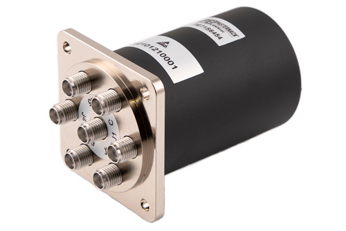 SP6T メカニカルリレー ノーマルオープン スイッチ, DC ～ 26.5 GHz, 最大 90W, 2M ライフサイクル, 12V, インジケータ, TTL, 抑制ダイオード, SMA
