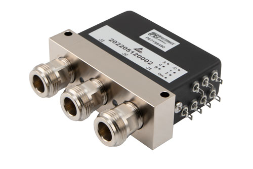 SPDT メカニカルリレー ラッチング スイッチ, DC ～ 12.4 GHz, 50W, 28V, セルフカットオフ, N