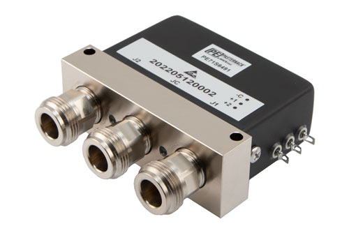 SPDT メカニカルリレー ラッチング スイッチ, DC ～ 12.4 GHz, 160W, 12V, セルフカットオフ, N