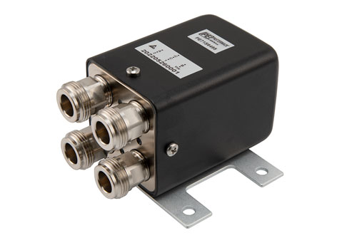 トランスファ メカニカルリレー ラッチング スイッチ, DC ～ 12.4 GHz, 50W, 12V, セルフカットオフ, TTL, N