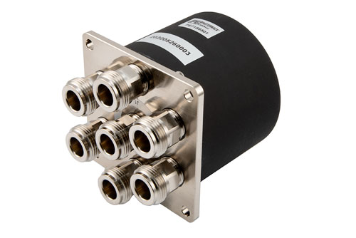 SP6T メカニカルリレー ノーマルオープン スイッチ, DC ～ 12.4 GHz, 50W, 12V, N