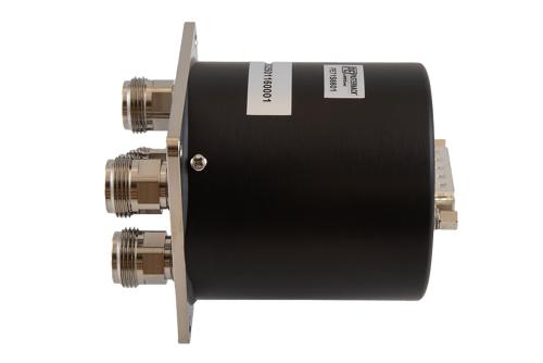 SP4T Electromechanical Relay Normally Open Switch, DC  to 18 GHz, 12V, N