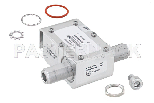 N型 F/F 入/出力 同軸 RF サージプロテクタ、100MHz - 512MHz、DC ブロック、750W、IP67、20kA、フィルタ、本体側ブラケット付き