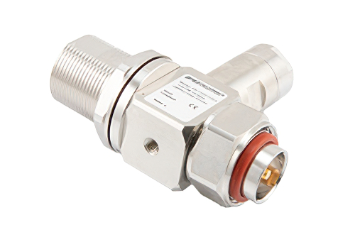 Quarter Wave Stub RF Surge Protector, Type 7/16 DIN M/F, Low PIM, 800 - 2,250MHz