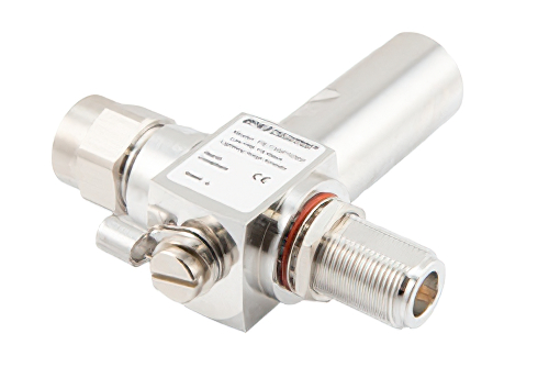 Quarter Wave Stub RF Surge Protector, Type N M/F, Low PIM, 800 - 2,250MHz