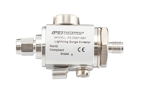 SMA F/M In/Out Bulkhead Coax RF Surge Protector, DC - 5.8GHz, 60 V Max., 10kA, Gas Discharge Tube, BiDirect