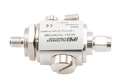 Reverse Polarity SMA F/M In/Out Bulkhead Coax RF Surge Protector, DC - 5.8GHz, 60 V Max., 10kA, Gas Discharge Tube, BiDirect