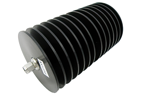 40 dB 固定減衰器、SMA オス 〜 SMA メス 方向性 黒陽極酸化アルミニウムヒートシンク、最大 100 W 、最大 18 GHz