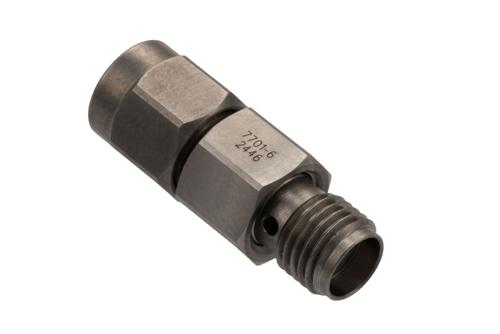 6 dB 固定減衰器, 極低温, SMA オス ～ SMA メス パシベート ステンレス鋼本体, 定格 2 W, DC ～ 18 GHz