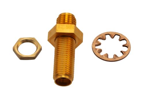 10 dB 固定減衰器 バルクヘッド, 極低温, 2.92mm メス ～ 2.92mm メス 銅 金メッキ本体, 定格 1 W, DC ～ 40 GHz