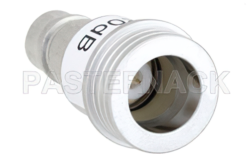 20 dB 固定減衰器、QN オス 〜 QN メス、真鍮トリメタル、1 W、最大 3 GHz