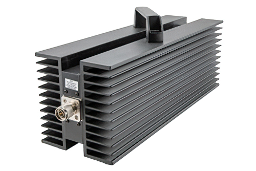 3 dB Fixed Attenuator, N Male to N Female Directional Black Anodized Aluminum Heatsink Body Rated to 500 Watts Up to 3 GHz