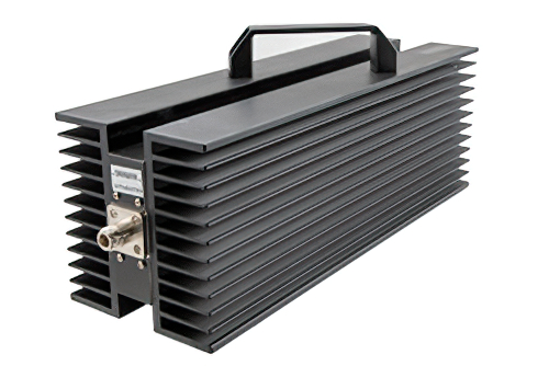 30 dB 固定減衰器, N オス 〜 N メス 方向性 黒アルマイト アルミニウム ヒートシンク, 定格 500 W 最大 3 GHz