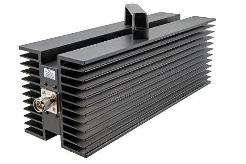 40 dB Fixed Attenuator, N Male to N Female Directional Black Anodized Aluminum Heatsink Body Rated to 500 Watts Up to 3 GHz