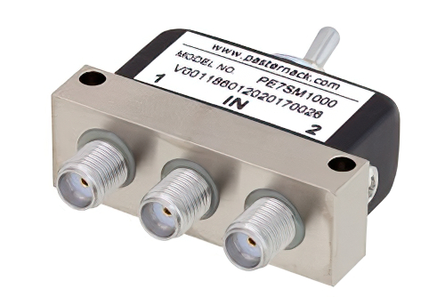 SPDT SMA マニュアルトグルスイッチ、DC 〜 22 GHz、最大 50 W