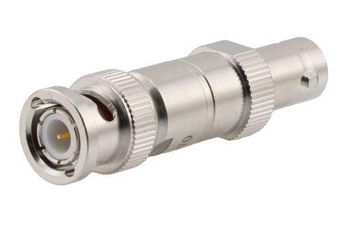 50 Ω BNC オス ～ BNC メス DC ブロック, 内部,  10MHz ～ 3GHz 定格 100 V, 真鍮