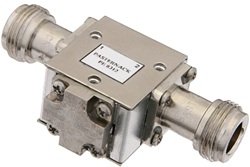 アイソレータ、18 dB アイソレーション、4 GHz 〜 8 GHz、10 W、N メス