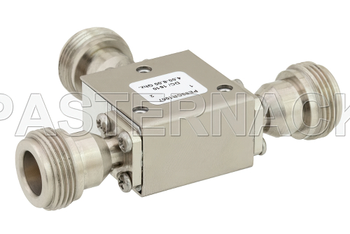 ハイパワーサーキュレータ、18 dB アイソレーション、4 GHz 〜 8 GHz、50 W、N メス