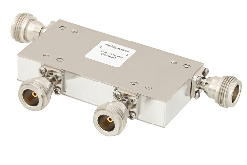 デュアルジャンクションサーキュレータ、40 dB アイソレーション、2 GHz 〜 4 GHz、10 W、N メス