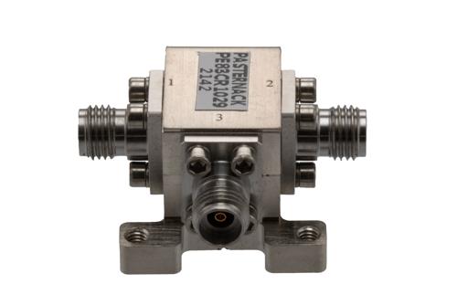 Circulator with 14 dB Isolation from 32 GHz to 36 GHz, 10 Watts and 2.92mm Female