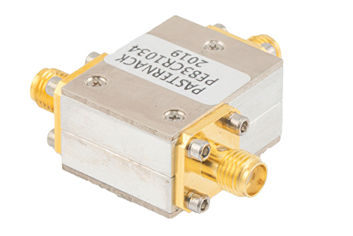 High Power Circulator with 17 dB Isolation from 4 GHz to 8 GHz, 80 Watts and SMA Female