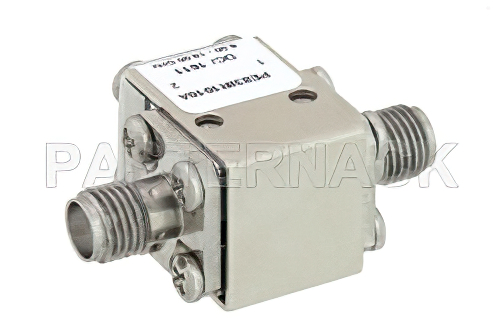 ハイパワーアイソレータ、16 dB アイソレーション、8 GHz 〜 18 GHz、50 W、SMA メス