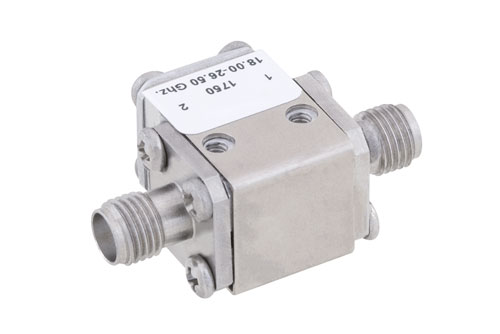 ハイパワーアイソレータ、17 dB アイソレーション、18 GHz 〜 26.5 GHz、50 W、SMA メス