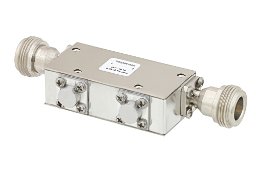 デュアルジャンクションアイソレータ、36 dB アイソレーション、4 GHz 〜 8 GHz、10 W、N メス