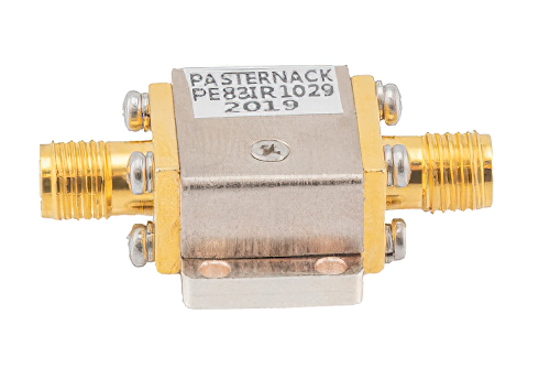 Isolator with 10 dB Isolation from 6 GHz to 18 GHz, 10 Watts and SMA Female
