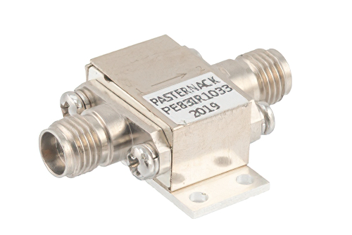 Isolator with 14 dB Isolation from 18 GHz to 26.5 GHz, 10 Watts and 2.92mm Female