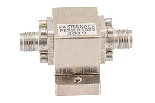 Isolator with 13 dB Isolation from 22 GHz to 33 GHz, 10 Watts and 2.92mm Female