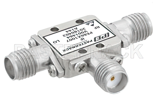 ダブルバランスミキサ、動作範囲 6 GHz 〜 18 GHz、IF範囲 DC 〜 3 GHz、LO パワー +6 dBm、フィールド交換式 SMA