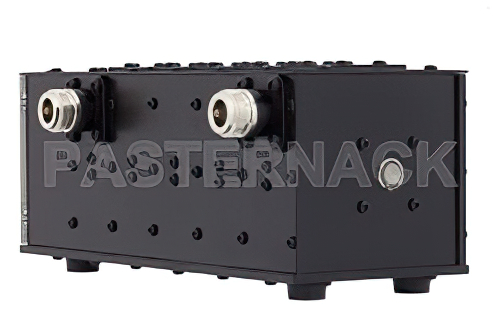 5 セクションチューナブルバンドパスフィルタ、N メス コネクタ、動作範囲 1 GHz 〜 2 GHz、5% 帯域幅