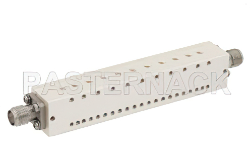 11 セクションバンドパスフィルタ、SMA メス コネクタ、動作範囲 10.55 GHz 〜 11.8 GHz、1.25 GHz 通過帯域