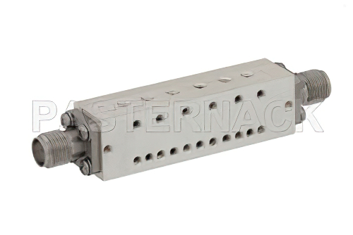 6 セクションバンドパスフィルタ、SMA メス コネクタ、動作範囲 18.2 GHz 〜 19.2 GHz、1,000 MHz 通過帯域