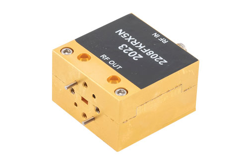 WR-15 導波管, UG-385/U フランジ, 4x アクティブ逓倍器, V バンド,  50 GHz ～ 75 GHz 周波数範囲, +15 dBm 出力