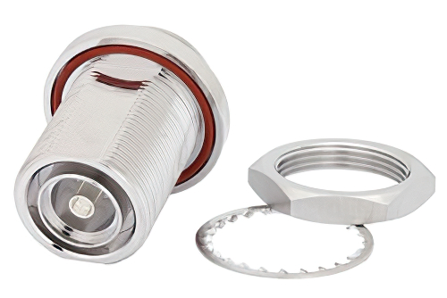 低PIM 7/16 DIN メス 〜 7/16 DIN メス バルクヘッドマウントアダプタ、低VSWR