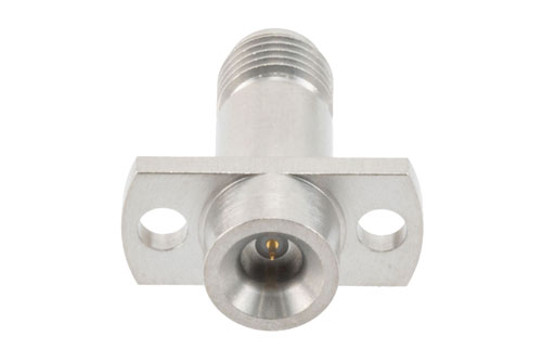 プレシジョン SMA メス 〜 SMP オス 2ホールパネルマウントアダプタ、スムースボア、.450インチ取付穴間隔