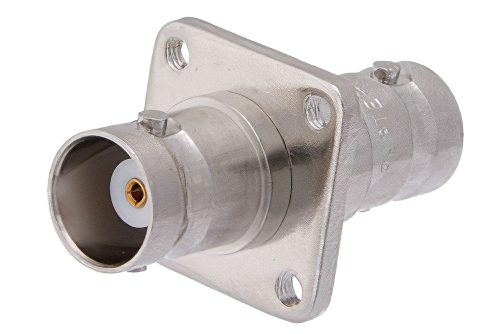 4ホールパネルマウント BNC メス 〜 BNC メス アダプタ