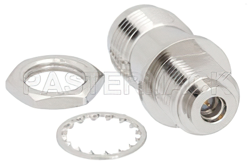 TNC メス 〜 SMP オス リミットデテントバルクヘッドマウントアダプタ